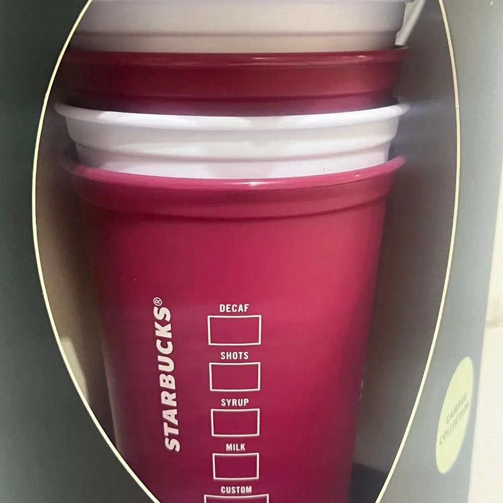 Starbucks ASU Sun Devils 6-Pack Reusable HOT Cups New Campus Collection 3251 NIB